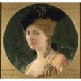 thumbnail image 2 of Louis Édouard Fournier 13x12 Gold Ornate Wood Frame and Double Matted Museum Art Print Titled - Portrait of Cecile Sorel (1873-1966), Member of the Comedie-Francaise, in the Role of the Comt, 2 of 4