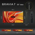 thumbnail image 5 of Sony 55” class BRAVIA 7 Mini LED QLED 4K HDR Smart Google TV K55XR70, 2024 Model, 5 of 27
