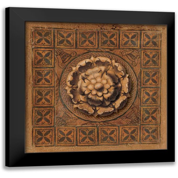 Pattinian, Merri 12x12 Black Modern Framed Museum Art Print Titled - Mystic Medallion II