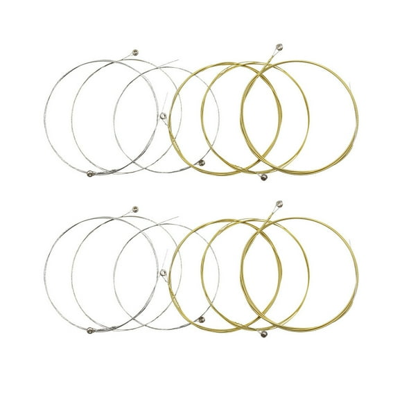 Greeniant Cuerdas de guitarra popular A106 de 12 piezas 009-045 cuerdas de alambre de aleación de cobre para guitarras eléctricas acústicas Accesorios para instrumentos musicales