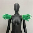 thumbnail image 2 of Aocisk Feather Shawl Performance Dance Elegant Gothic Style Party Role Playing Accessory Wrap Green One Size, 2 of 3