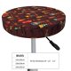 thumbnail image 4 of Balery Dancing African Women1 Fundas de asiento para taburete de bar redondo de tela de terciopelo ajustables que protegen de arañazos y manchas para sillas de 14 a 17 pulgadas.-14 inch, 4 of 7