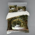 thumbnail image 1 of Ambesonne Antique Bedding Set 4 Pcs, Medieval Tunnel, Queen, Grey Red, 1 of 3