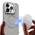 thumbnail image 6 of Decase for iPhone 15 Compatible with MagSafe Case,Built-in Lens Kickstand,Slim Shockproof Anti-Scratch Military Grade Protection Case Cover,Support Magnetic Car Mount,Gray, 6 of 11
