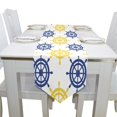 thumbnail image 4 of EREHome Chemin de Table Gouvernail Jaune et Bleu Décoration de Table Maison 13x70 Pouces, 4 of 5