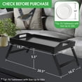 thumbnail image 2 of Artmallle Bed Tray Table with Folding Legs,Bamboo Breakfast in Bed for TV Table, Laptop Computer Tray,Eating,Snack Tray(Bamboo), 2 of 6