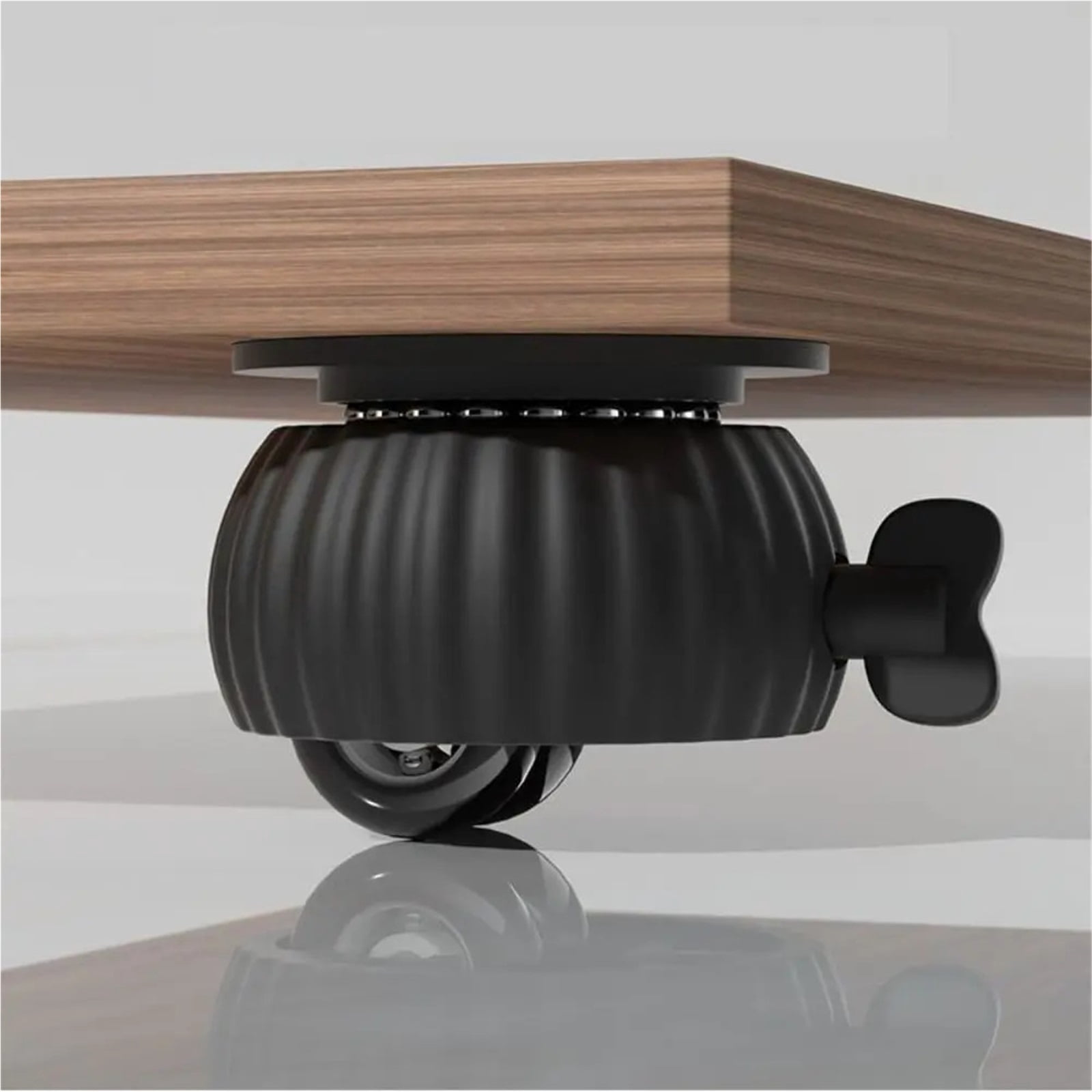 4Pcs Universal Soft Rubber Swivel Caster Roller Heavy Duty Universal Wheel 360° With Safety Brake Furniture Caster Household ,Easy to Install