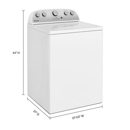 Whirlpool - 3.8 Cu. Ft. High Efficiency Top Load Washer with 360 Wash Agitator - White