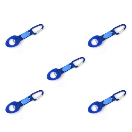 

5pcs Outdoor Sports Water Bottle Buckle Silicone Aluminum Buckle Holder Clip Hook