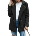 thumbnail image 2 of Women'S Winter Coats Fleece Faux Fur Shearling Oversized Trendy Jackets Warm Outerwear Clothing Black L, 2 of 9