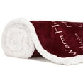 thumbnail image 4 of Chanasya Warm Hugs Positive Energy Healing Thoughts Super Soft Plus Fleece Sherpa Microfiber Comfort Caring Red Gift Throw Blanket - Get Well Soon Gift for Women Men Cancer Patient - Burgundy Blanket, 4 of 8