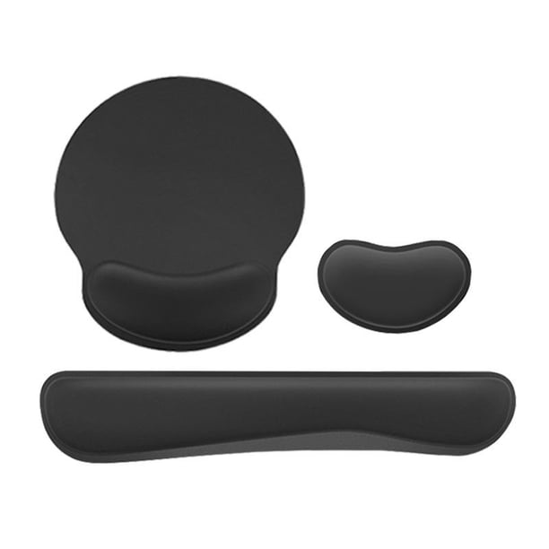 Almohadilla para Mouse y Teclado 3 pack, Mouse pad Ergonomico Cojín de Muñeca, La espuma de memoria antideslizante, duradera y cómoda, alivia la presión de la muñeca en el teclado y el mouse