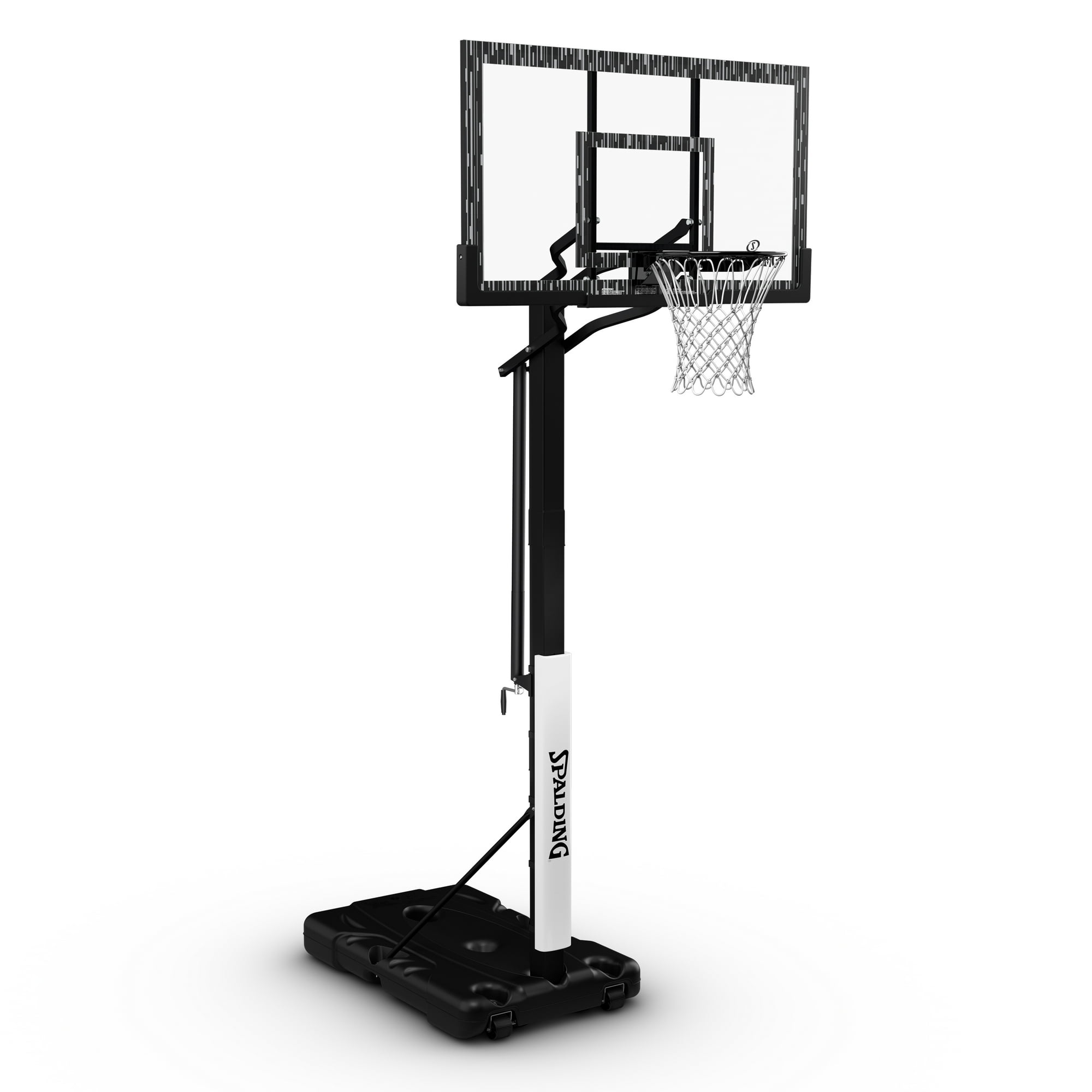 Spalding 60 In. Acrylic Screw Jack Portable Basketball Hoop System eX