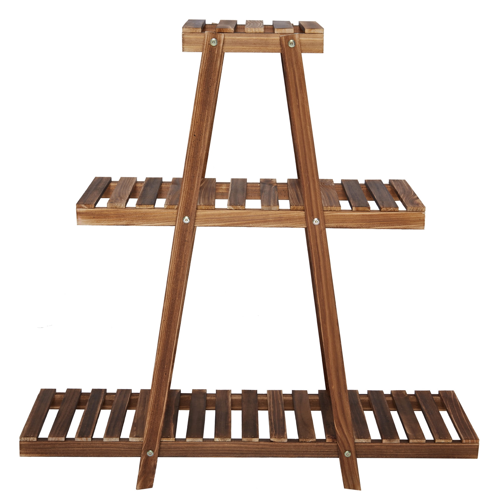 SAYFUT Wood Plant Stand Indoor Outdoor, with/without Wheels Plant Stand