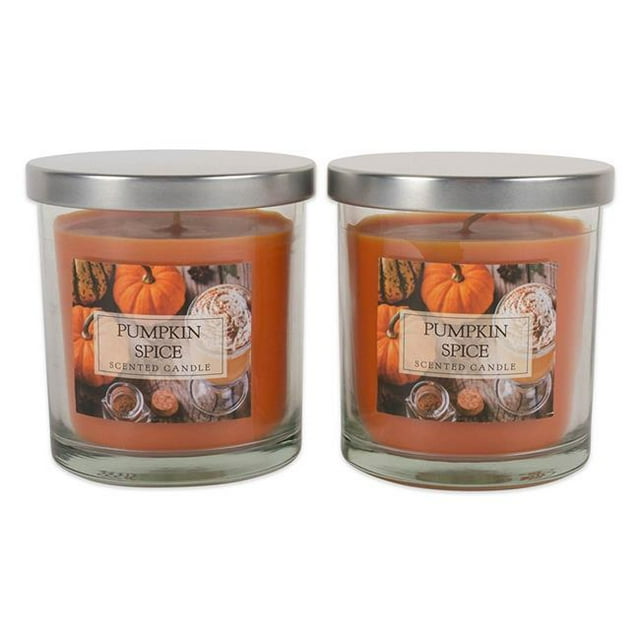 Design Imports Z02118 Bougie à Mèche Unique&44; Citrouille - Lot de 2