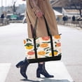 thumbnail image 4 of FORMRS Canvas Laptop Tote Bag for Women with 15.6" Computer Compartments Shoulder Handbag, Orange Slices, 4 of 7