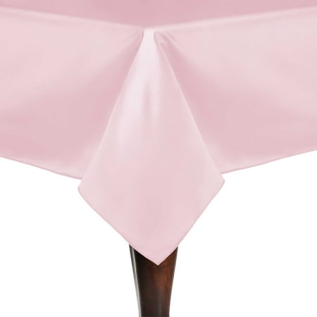 

Ultimate Textile (5 Pack) Satin 60 x 120-Inch Rectangular Tablecloth - for Wedding Special Event or Banquet use Blush Ice Pink