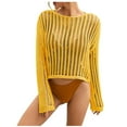 thumbnail image 2 of EGNMCR Maillot de Bain Sortie de Plage pour Femmes Mode Féminine Manches Trois-Quarts Col Rond Rétro Imprimé de Pâques Hauts Amples Blouse Manches Trois-Quarts, 2 of 5