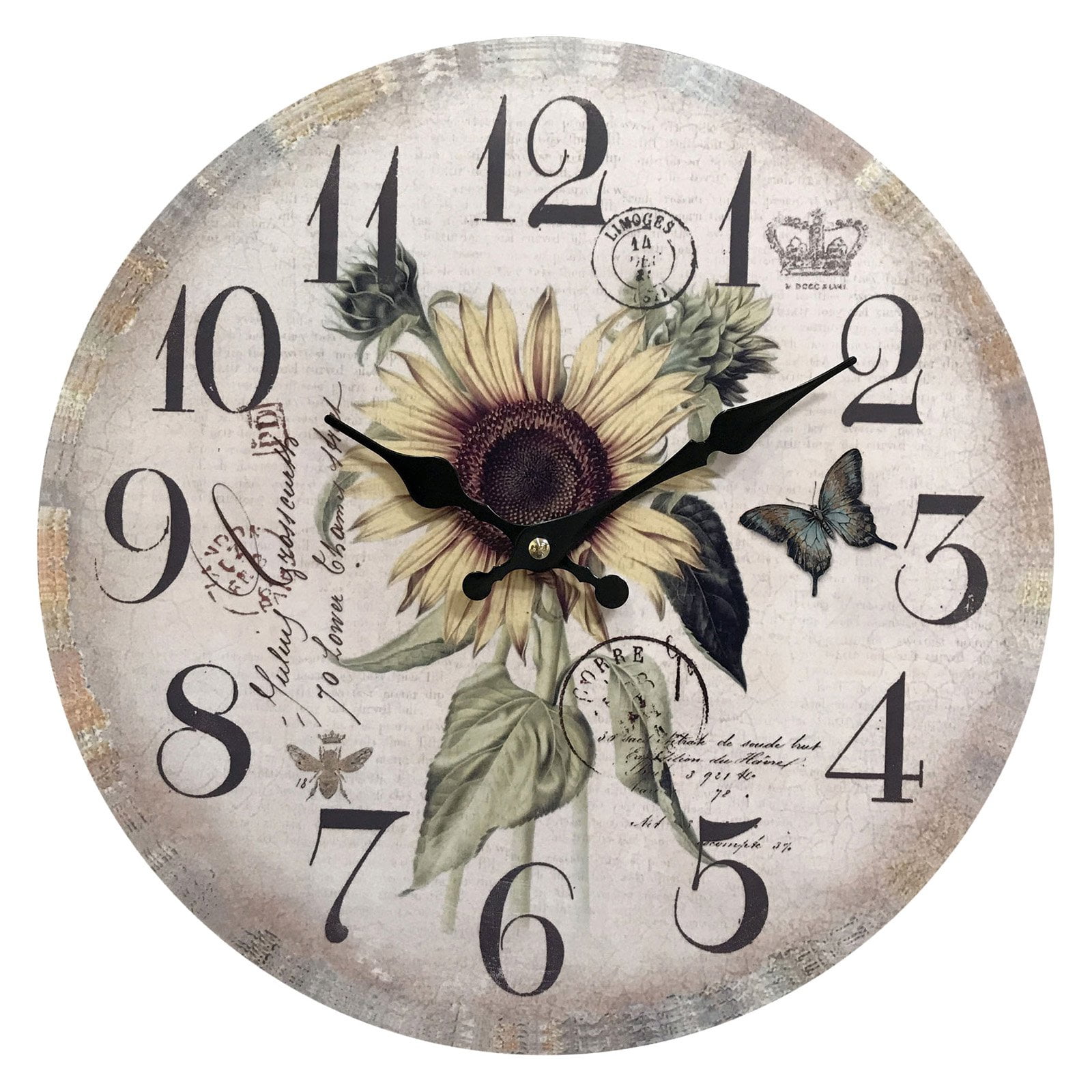 Clocks 2111 SUNFLOWER FIELD Clock Large 10.5 Wall Clock Home Décor Home