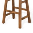 thumbnail image 4 of Marv Barstool Set of 2, Saddle Seat, Rustic Oak Mahogany Wood, 30 Inch, 4 of 6