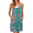 thumbnail image 1 of WILLBEST Vestido Lino Falda Con Tirantes Estilo Vacaciones Estampado Playa Verano Para Mujer 869, 1 of 3