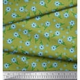 thumbnail image 2 of Soimoi Poly Georgette Fabric Leaves & Periwinkle Floral Print Fabric by The Yard 52 Inch Wide, 2 of 3