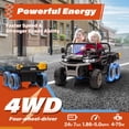 thumbnail image 3 of Joyracer 24 Volt Ride on Toys 2 Seater with Remote Control, 7AH Ride on Dump Truck w/ Tipping Bucket Trailer, Shovel, 3 Speeds,LED Lights, MP3/USB Music for Big Kid, Yellow, 3 of 9