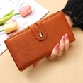 thumbnail image 2 of Wallets for Women Slim Leather Credit Card Holder RFID Blocking Bifold Thin Wallet with 4 Clear Windows Zipper Pocket, 2 of 7