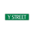 thumbnail image 1 of Y Street Name Letter Aluminum Metal Novelty Street Sign Wall Decor 4x18, 1 of 1