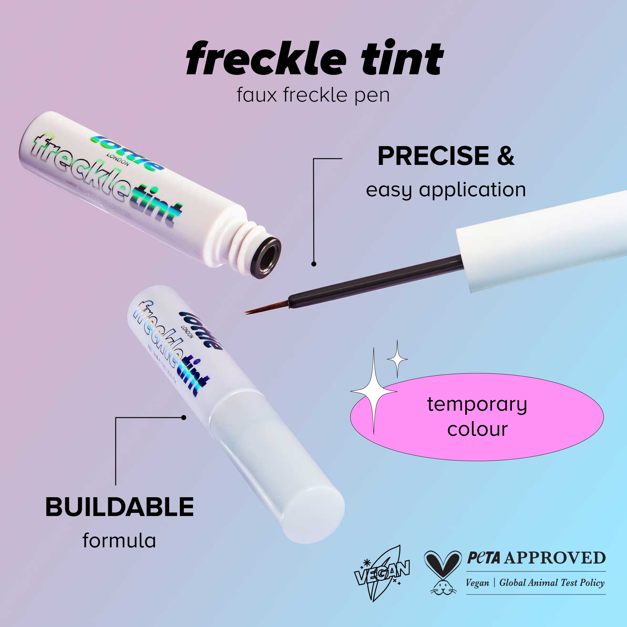 Lottie London Freckle Tint, Faux Freckle Pen, Light, 0.1 fl oz