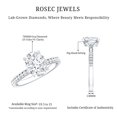thumbnail image 5 of Rosec Jewels Lab Created Diamond Oval Engagement Ring 2 Carat - 7X9 mm - Solitaire Ring - EF-VS Grade, 18K White Gold, US 4.50, 5 of 6