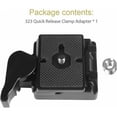 thumbnail image 5 of Placa de liberación rápida para cámara 323 Placa de liberación rápida Adaptador de abrazadera para trípode Adaptador QR de liberación rápida Compatible con el sistema Manfrotto 323 RC2, cámara, 5 of 5