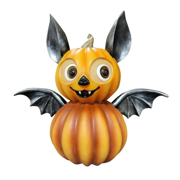 BESTSKY Halloween Pumpkin Bat Decoration Cute Pumpkin Bat Figurine for Halloween Party,Home,and Yard Decor