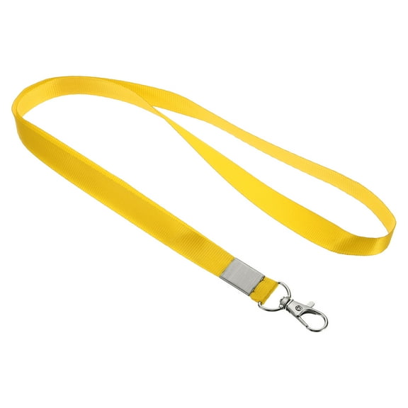 Uxcell 16.93" x 0.59" Neck Lanyards with Swivel Hook Clip for ID Badge Keys Yellow 20 Pack