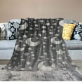 thumbnail image 2 of COMIO in The Dark Stars Throw Blanket for Girls Boys - Stars and Moon Flannel Blanket , Soft Warm Fluffy Cute Small Blankets for ，Puppies. Grey…, 2 of 6
