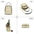thumbnail image 3 of FORMRS Crossbody Bag for Women Quilted Travel Shoulder Cell Phone Purse with Chain Strap Handbag, Pastel Green Geometric, 3 of 7