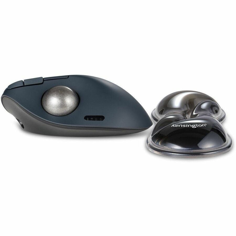 Kensington Slim Duo Gel Mouse/Trackball Wrist Rest - Gray - 0.87" Height - Gray - Gel - Mouse - 1