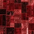thumbnail image 1 of Ahgly Company Machine Washable Indoor Square Patchwork Red Transitional Area Rugs, 4' Square, 1 of 1