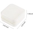 thumbnail image 4 of HSHDLDF Travel Jewelry Case Small Jewelry Box Portable Jewelry Travel Organizer Display Storage Case for Rings Earring Necklace Bracelet Gift for Women Girls White, 4 of 6