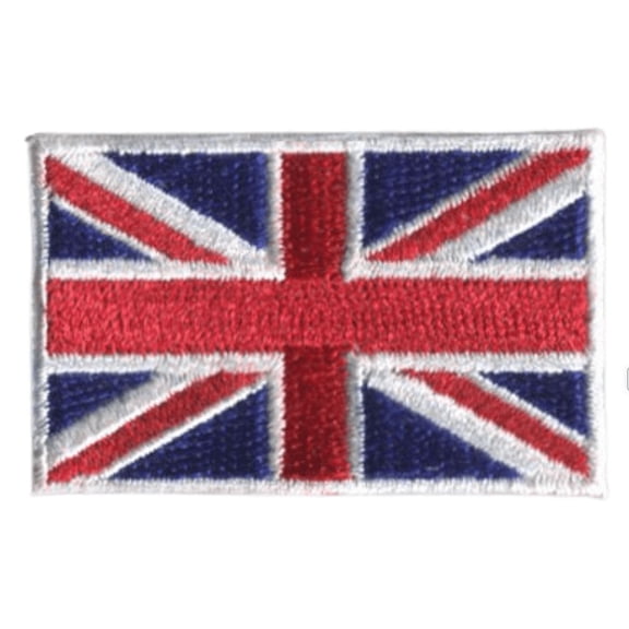 Great Britain Country MINI Flag 1.8"W x 1.102"H Patch (Not an Iron-on Patch)