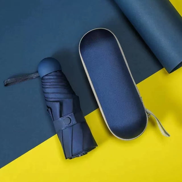 Sombrilla Likrtyny Plegable con protección UV Doble uso con cápsula tamaño pequeño con funda
