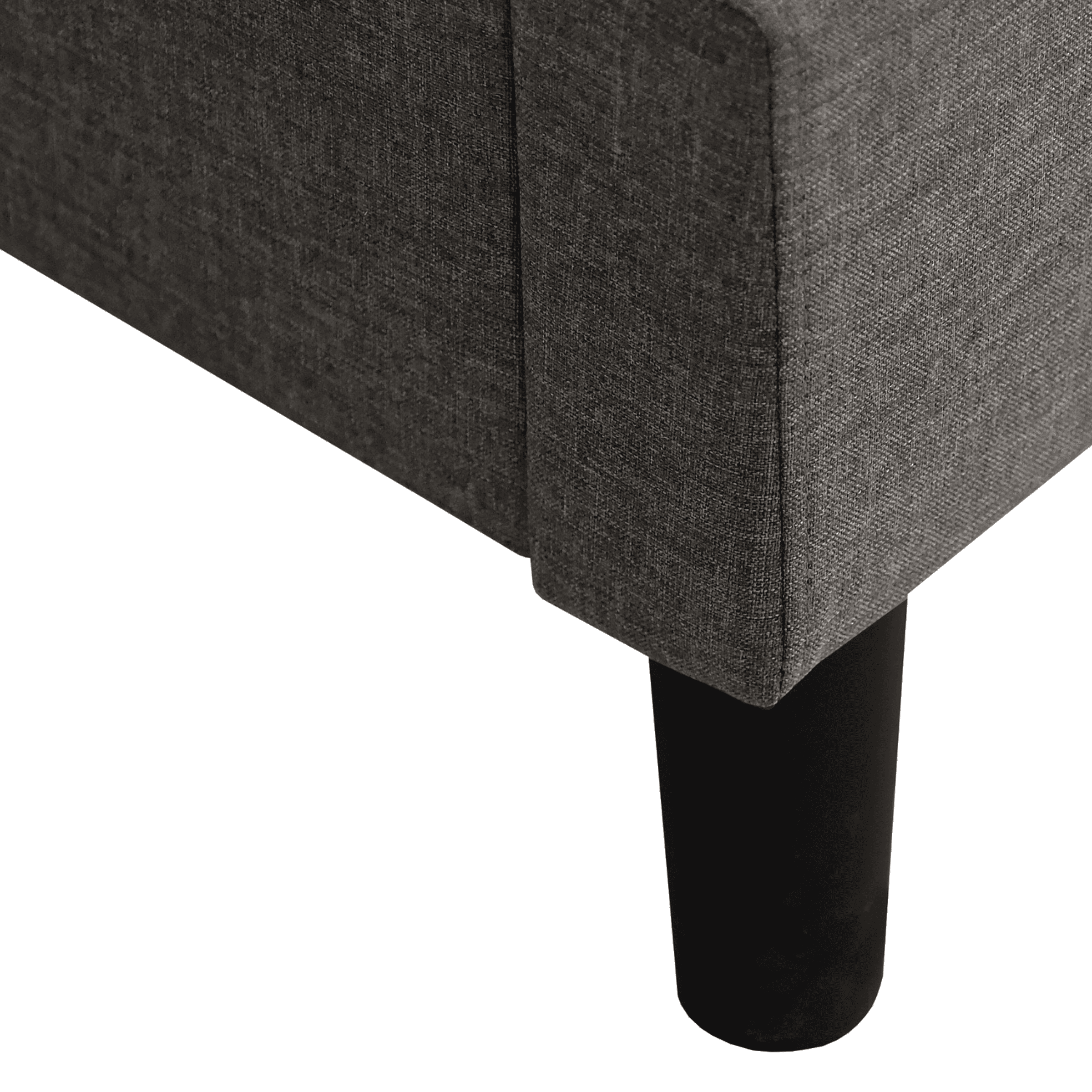 Roncy Dark Grey Upholstered Platform Bed Frame