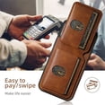 thumbnail image 4 of Shockproof Leather Wallet Case With Card Slots For Iphone 15 Series, iPhone 13, 4 of 9