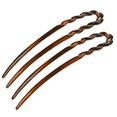 thumbnail image 6 of Parcelona French U Hair Pins 3.5" Tortoise Shell Bun Chignon Forks (Set of 2), 6 of 9