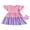 Pink Purple, variant on Wassery Kids Girls Sweet Princess A-line Dress 3T 4T 5T 6T 7T Littles Girl Summer Casual Dress Bow Sleeveless Crew Neck Contrast Color Patchwork Ruffles Party Dresses with Crossbody Bag