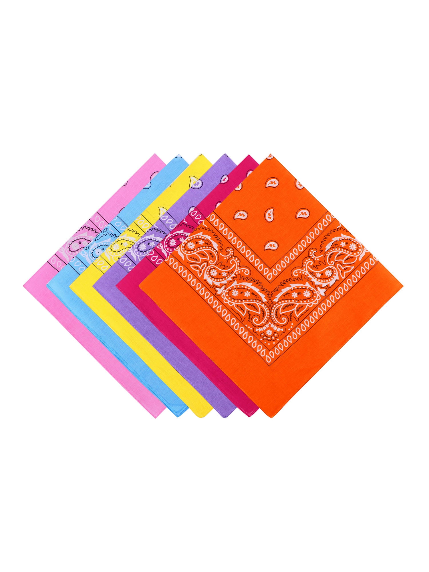 Bandanas Bulk 12 Double Sided Print Paisley Cowboy Party Scarf Head