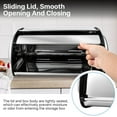 thumbnail image 2 of Stainless Steel Polished Bread Box Bread Storage Bin Container with Roll Top Lid for Kitchen Countertop Cake Box Bread Holder for Cheesecake for Pastry Bakery, 2 of 9