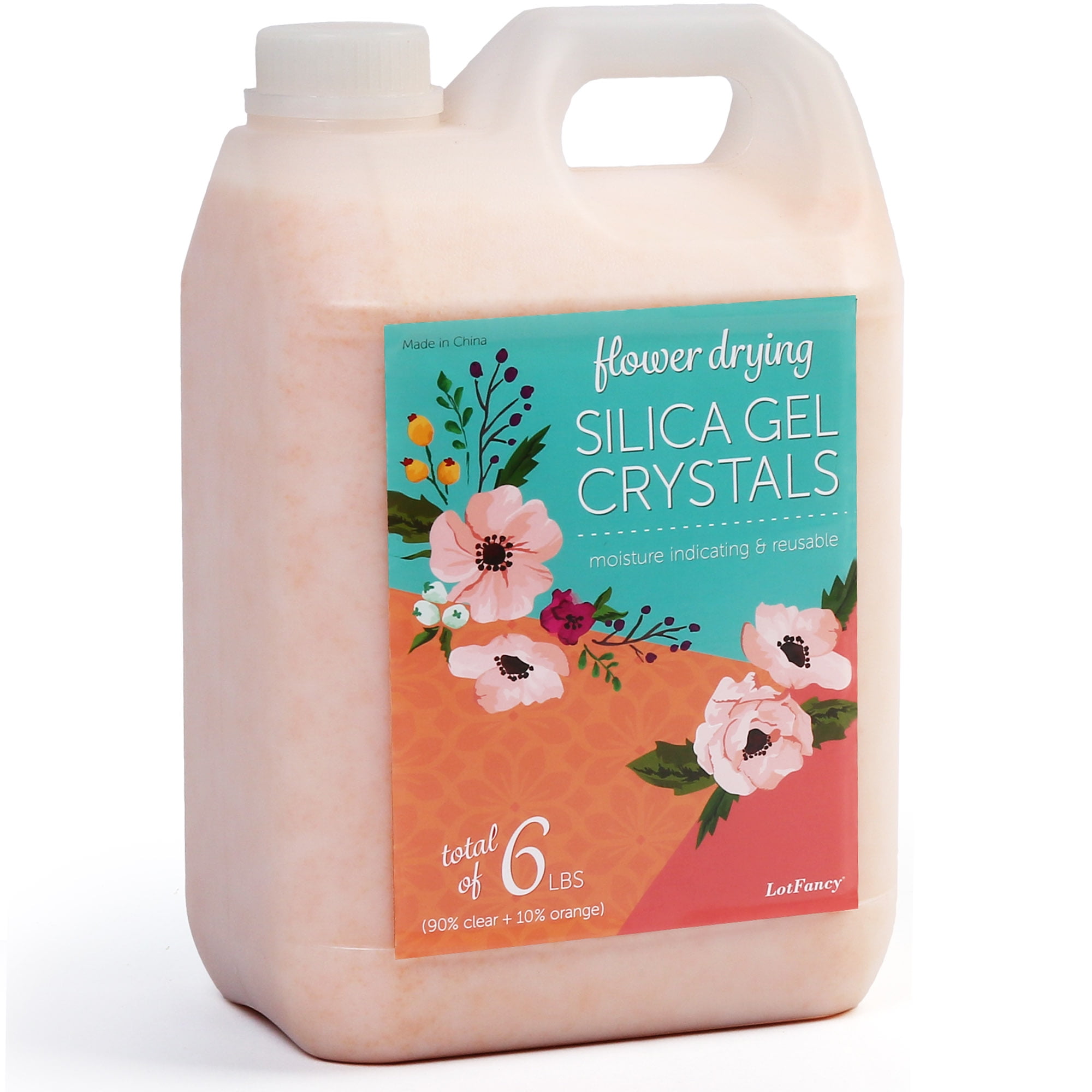 LotFancy 6 lbs Silica Gel Flower Drying, Color Indicating Desiccants