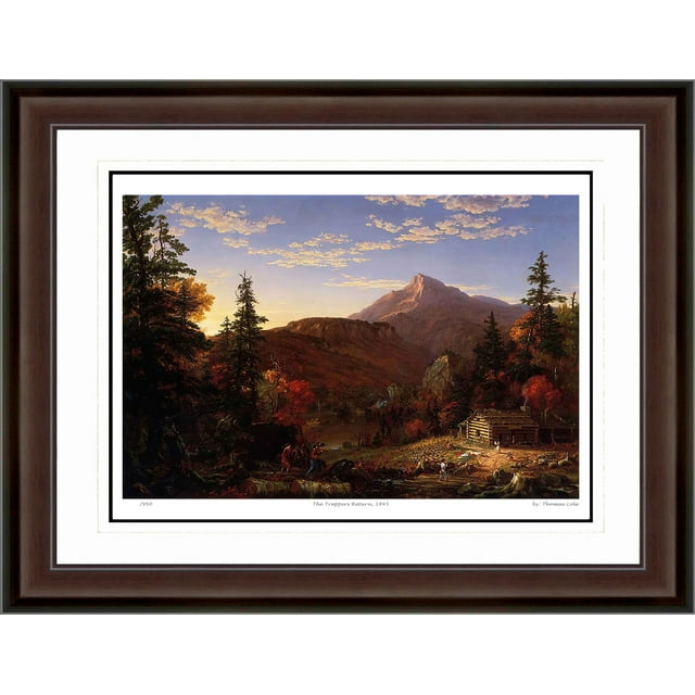 Thomas Cole "The Trappers Return, 1845 Pouces Impression - Hudson River School Ltd Ed