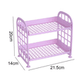 thumbnail image 2 of Desktop Storage Rack Organizer Double-Layer Cosmetic Stationery Storage Holder Table Sundries, 2 of 6